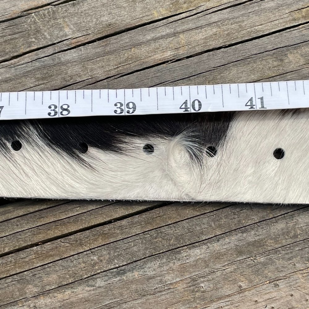 Original COWHIDE BELTS with Full Grain Leather Backside Unisex 100% Real Cowhide - Picture 8 of 15
